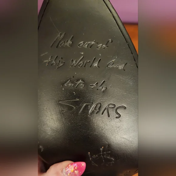 John Fluevog Autry Kay Tall Western Boots in Black Stars - Picture 9 of 13